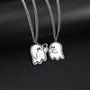 Stainless Steel Clavicle Chain Cute Halloween Ghostes Pendant Couple Necklace