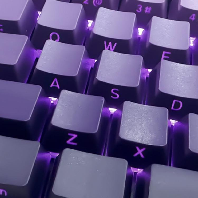Purplee Gradients Keycaps 134Keys Double Shot Side Print Backlit Keyset, Dye Sublimation, Widely for 60 80 61/64/68/75/87