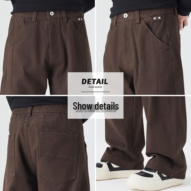 Baleno Men's S&K Series 2026 Summer Loose Straight-Fit Pure Cotton Casual Pants