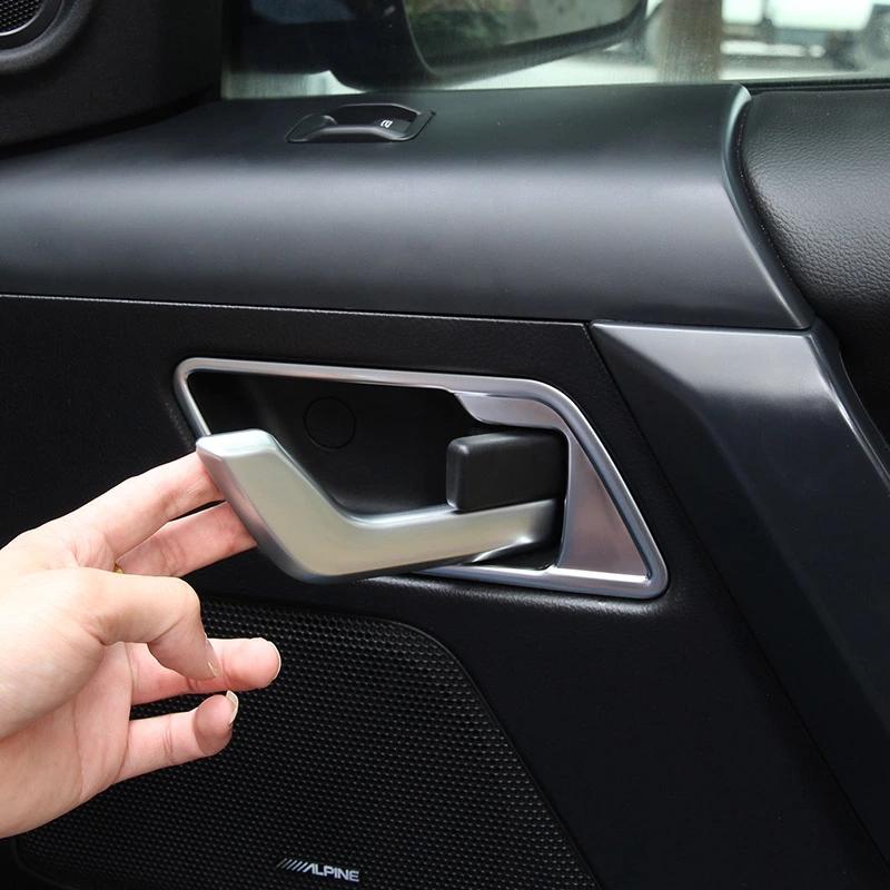 4pcs For Land Rover Freelander 2 2007-2016 ABS Chrome/Black Interior Inside Door Handle Frame Cover Trim Car