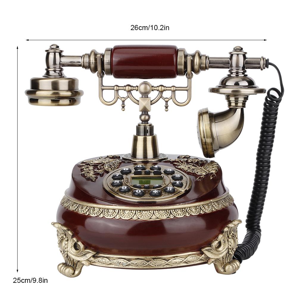 Desktop Retro Vintage ID Telephone with Display FSK/DTMF for Home  Office Hotel Decoration