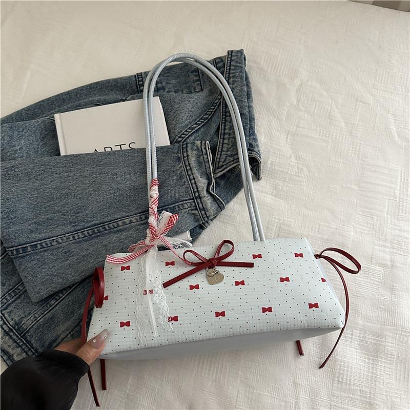 Nischen-Schleifentasche Damen neue vielseitige Schulter-Achseltasche modische tragbare Arbeits-kleine Tasche