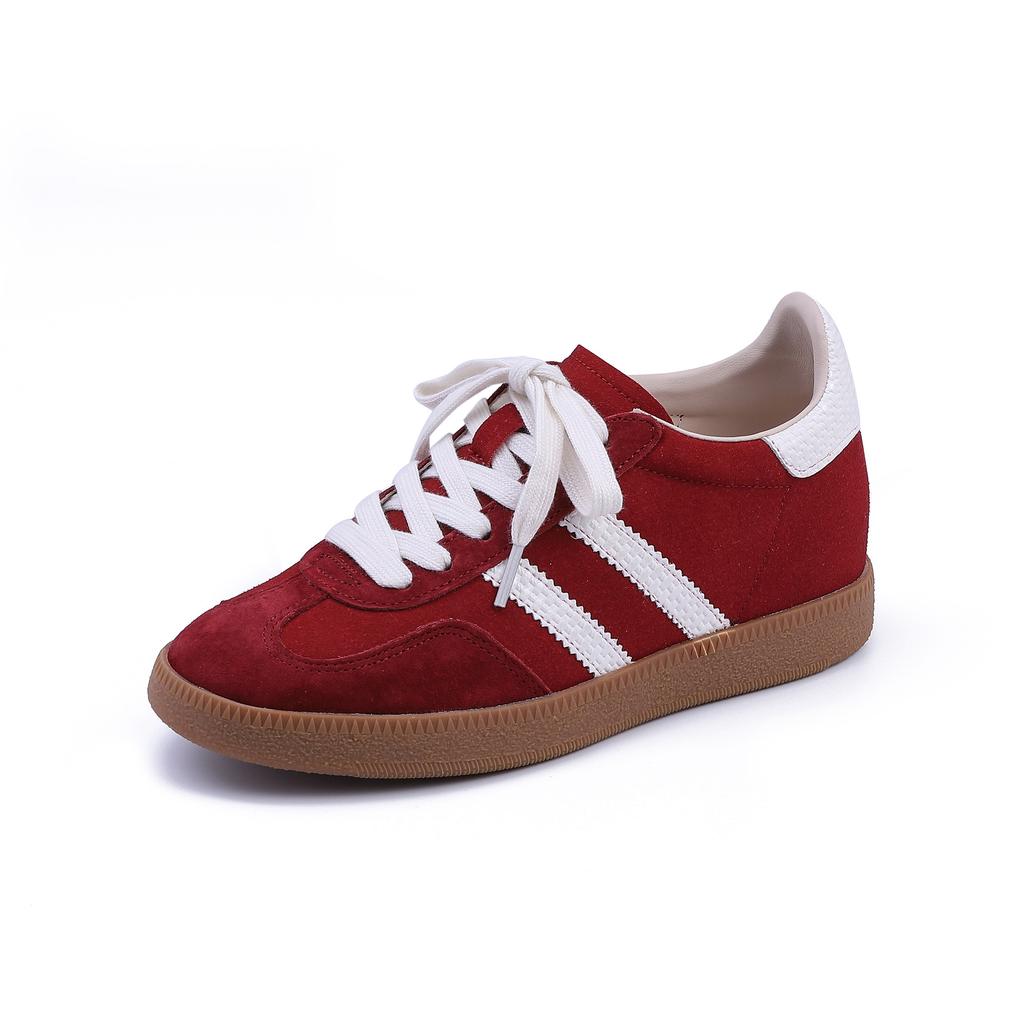 2025 new German training shoes women wear high-end platform casual shoes front lace-up Korean version campus Forrest Gump shoes women