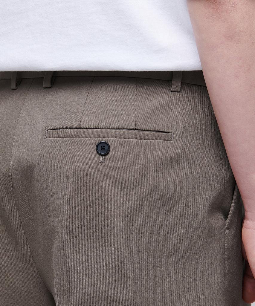 MUSINSA STANDARD Skinny Hidden Elastic Waist Crop Slacks [Dusty Beige]