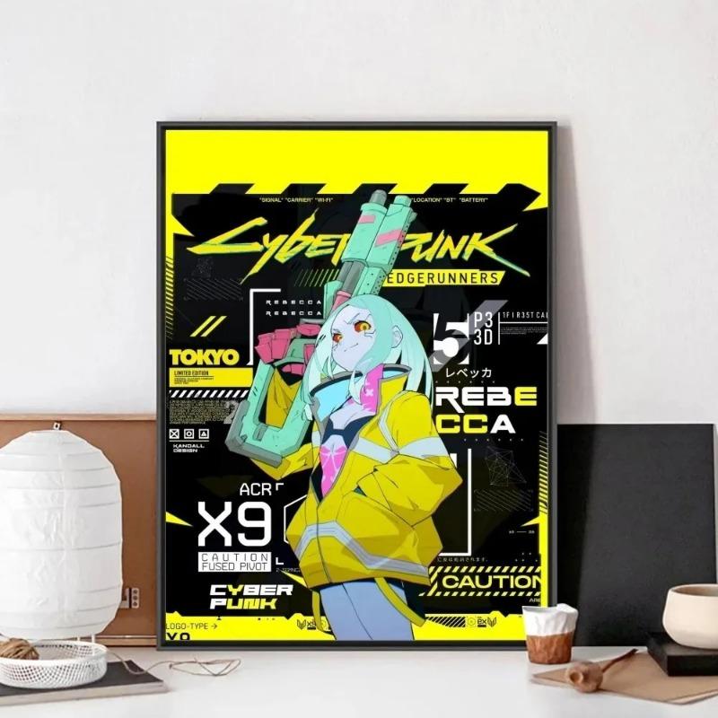 Anime C-Cyberpunk E-Edgerunners Plakát Bez Rámu Plátno Malba Plakát Nástěnné Umění Malba Ložnice Pracovna