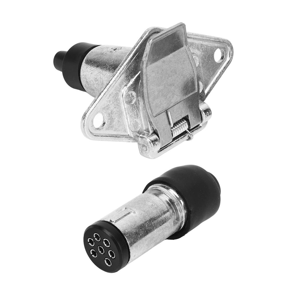 7-poliger Anhängerstecker und -steckdosensatz Kleinmetall-Anhängerzubehör Ersatz für Wohnmobile Wohnwagen Anhänger