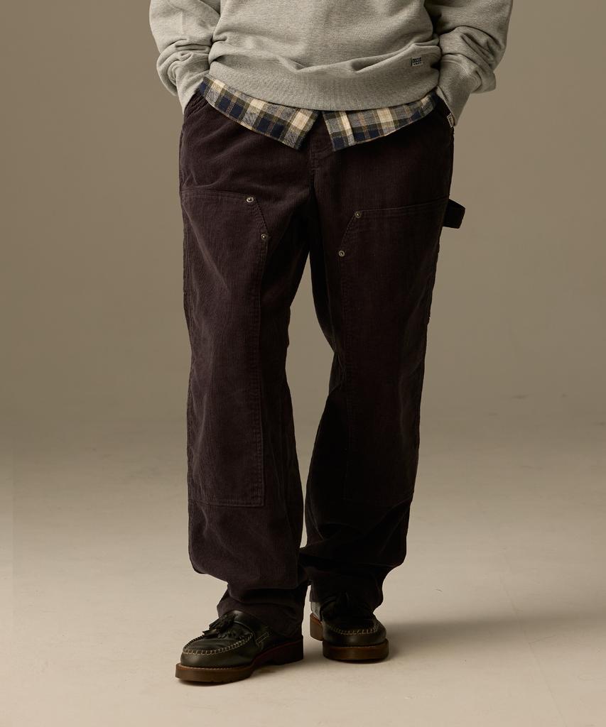 DISCUS ATHLETIC Corduroy Carpenter Pants Charcoal