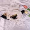 French Knit Lace Headscarf, Women's Boho Pastoral Triangle Hair Band Headband