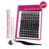 Muse Cluster Lashes kohevad individuaalsed ripsmepikendused 3D kihiline maht 126 klastrit 10-18mm