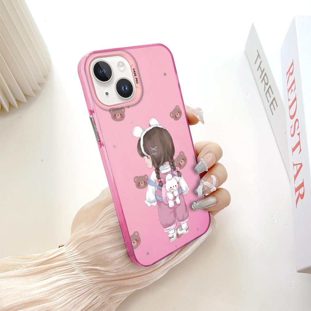 Fashion Colorful Sliver Double Sided Phone Shell Soft Edge Hard Case Full Cover Shockproof Phone Casing for Samsung A16 A55 Xiaomi Redmi 14C Poco C75