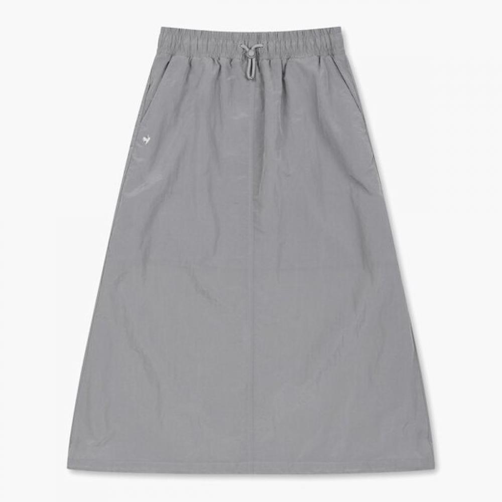 Le Coq Sportif Women  toiLe Woven Maxi Skirt Gry Qp322osk81