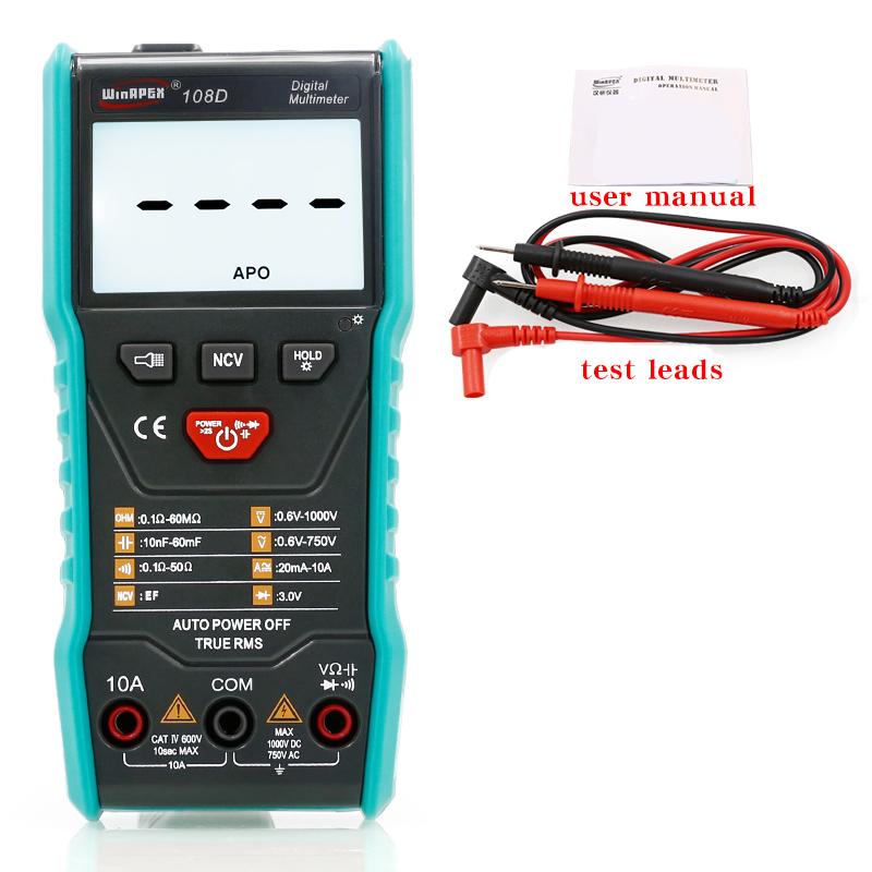 WinAPEX Mini Universal Meter 108D Fully Automatic Digital High-Precision Compact Multimeter Capacitance Meter