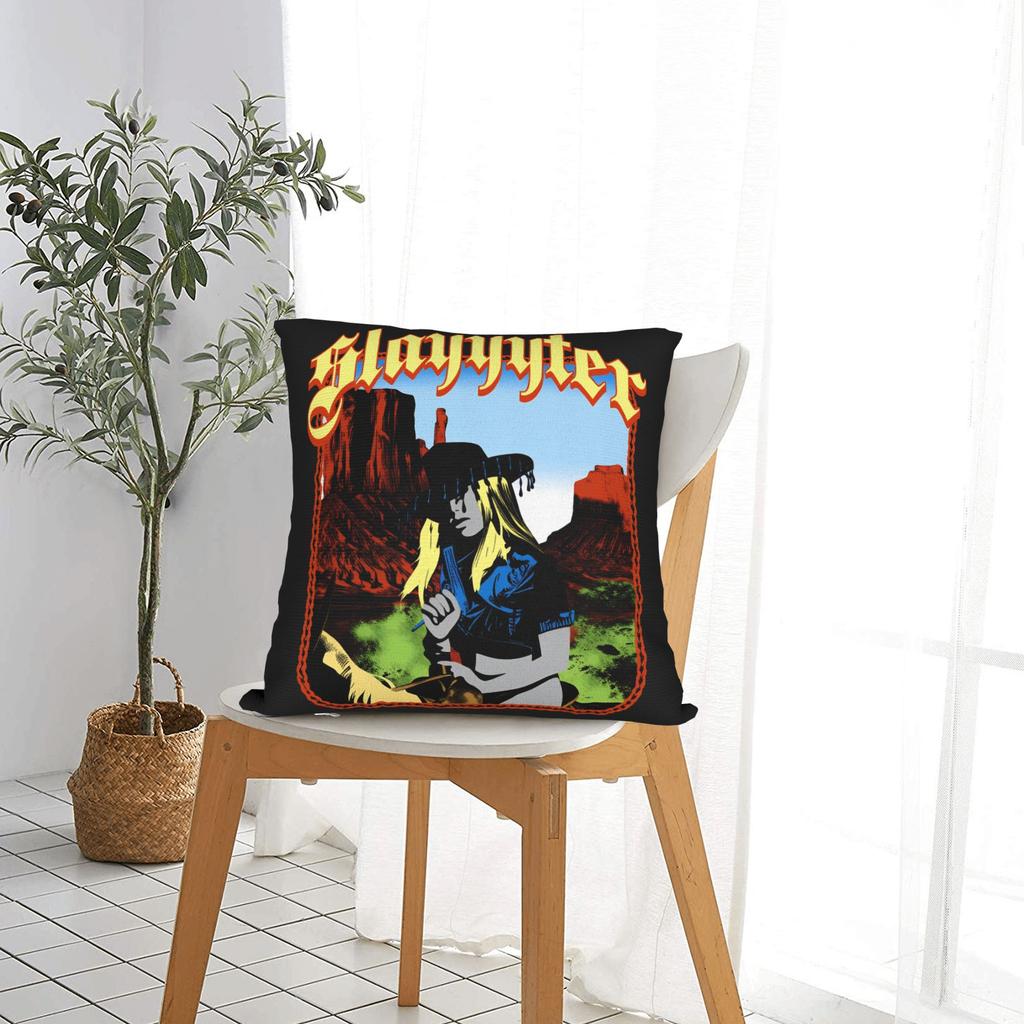 New Singer Slayyyter Merch Pillow Case Custom Pillow Cover For Sofa Couch Bed Living Room Kawaii Pillowcases