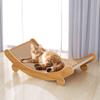 Cat Rocking Chairs Beds Cat Scratcher Board Cat Hammock Adjustable Detachable Wood Sisal Hemp Comfortable Pet Hanging Basket