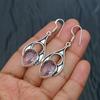 Pink kunzite Gemstone Handmade 925 Sterling Silver Jewelry Earring