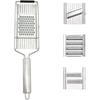 Multi-purpose Vegetable Slicer, Portable Stainless Steel Vegetable Cutter, 3-in-1 Manual Food Chopper, Adjustable Kitchen Tool for Onion Vegetable