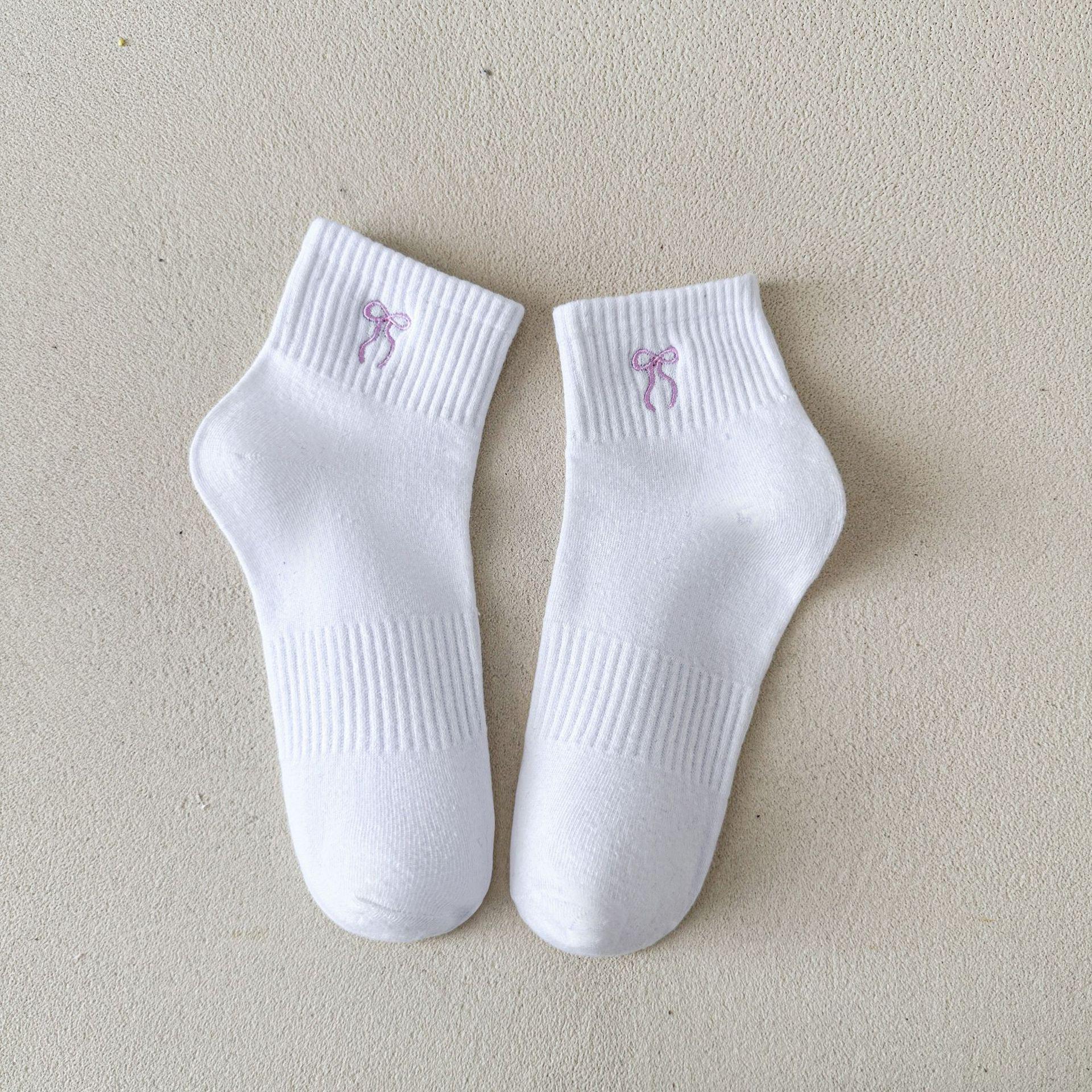 

Женские розовые носки до середины икры в корейском стиле с бантиком - Милые, Тонкие, Дышащие для лета