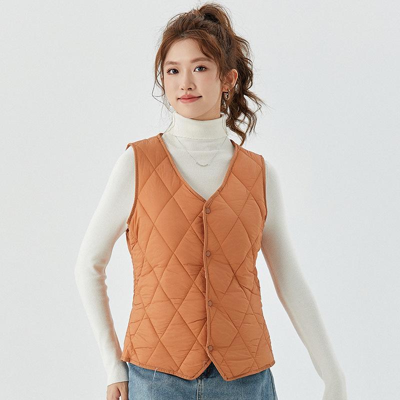 GMXIA Women's Autumn and Winter Short Velvet Vest Liner Warm Home Comfort Simple Women's Vest Jackets & Coats