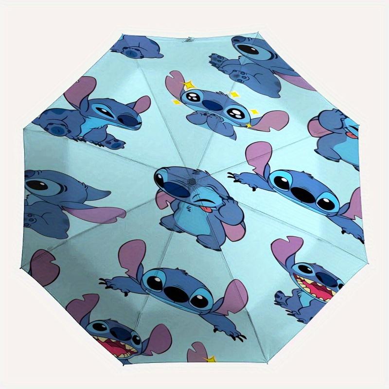 Stitch,Cute Automatic folding umbrella, 8 ribs portable foldable design, best choice for business and going out, birthday, Halloween, Christ