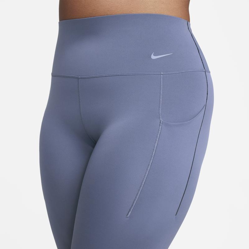 Nike Universal Solid High-Waisted Tight Nine-Point Sports Pants Women Pants Finn-Blue Black DQ5898-491