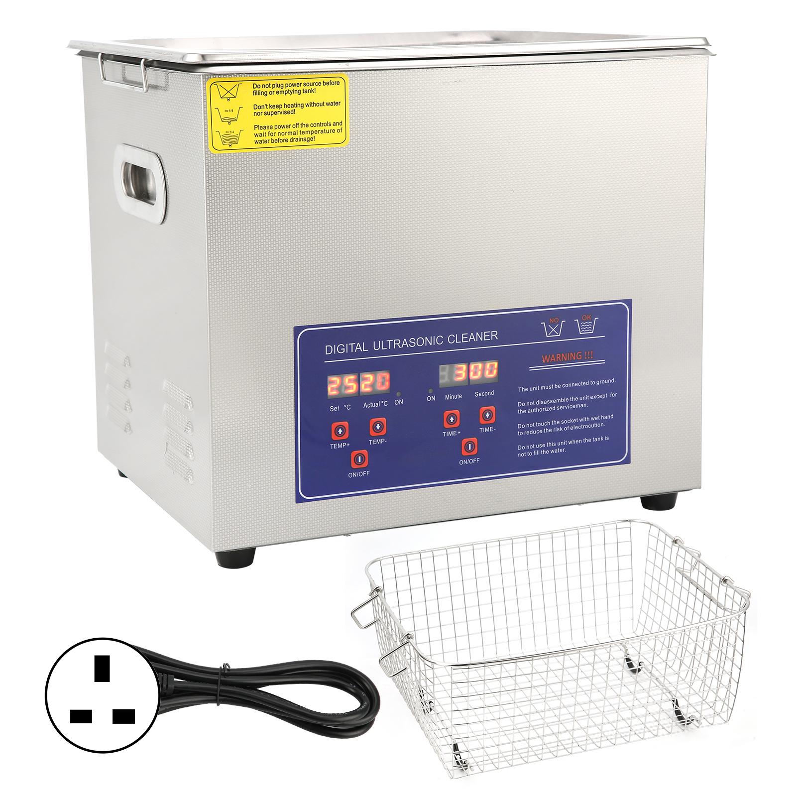 

Ультразвуковой очиститель нержавеющей стали с нагревателем таймера 10 л, промышленное оборудование PS40А UK Plug 220V