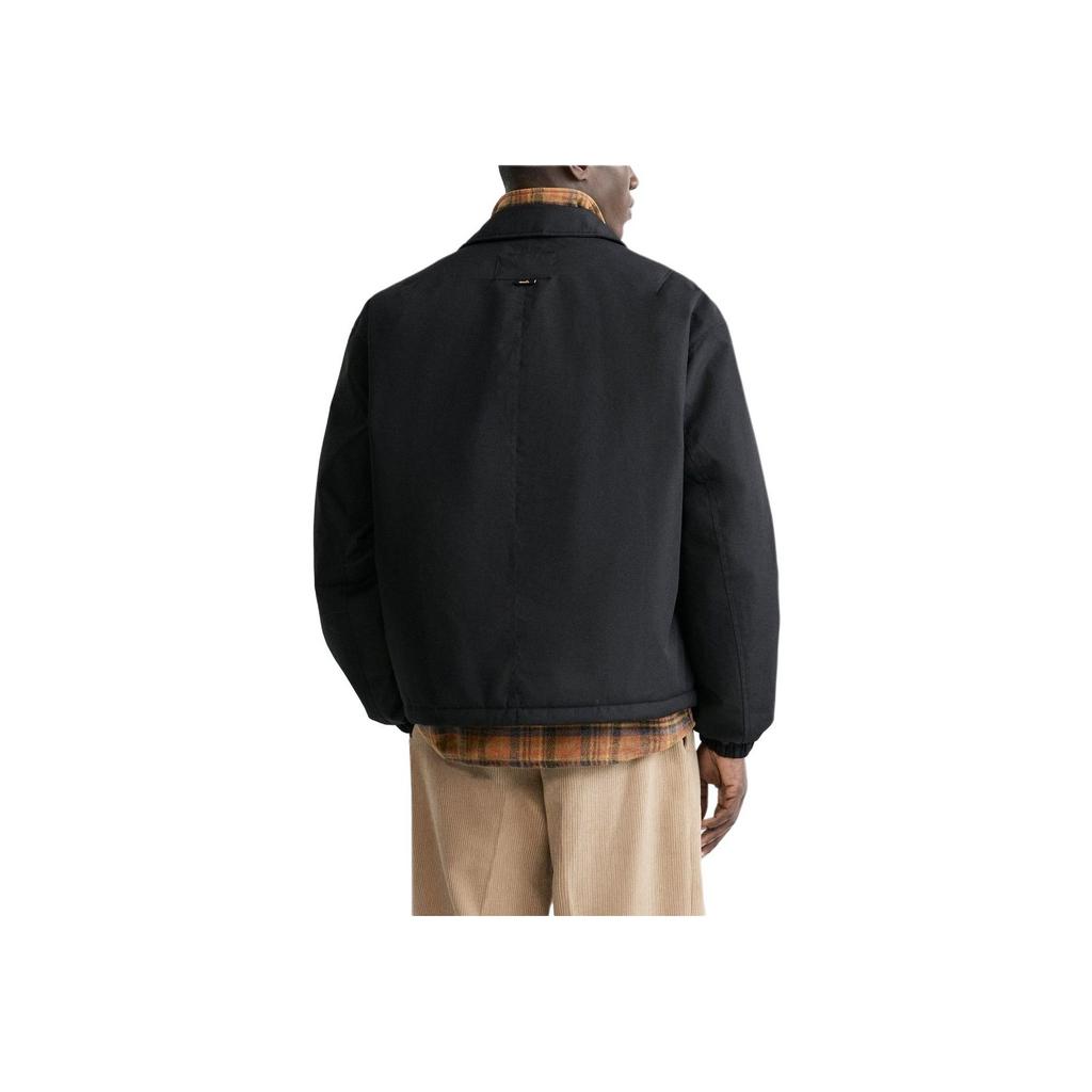 Zara Solid Color Lapel Single-Breasted Versatile Long Sleeve Jacket Men jackets Black 3833311-800