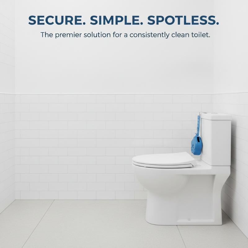 Toilet Tank Cleaning Tablet Holder Sturdy Adjustable Metal Hook Tool Free Install for Daily Bathroom Toilet Use