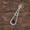 African Amethyst Gemstone Pendant, 935 Sterling Silver, Handmade Gorgeous Silver Pendant For Thanksgiving Gift