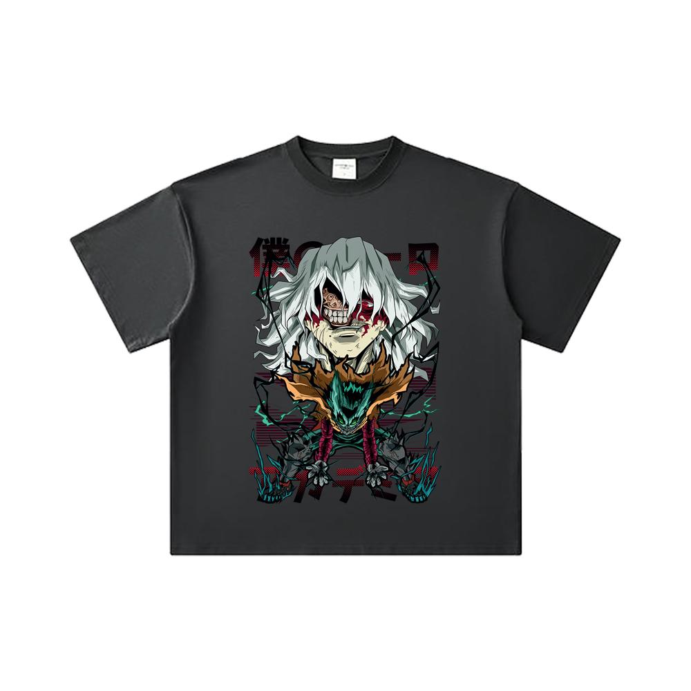 260 GSM Double Yarn 32 Count 100% Cotton My Hero Academia V9 Shigaraki Print Unisex Heavy Cotton T Shirt