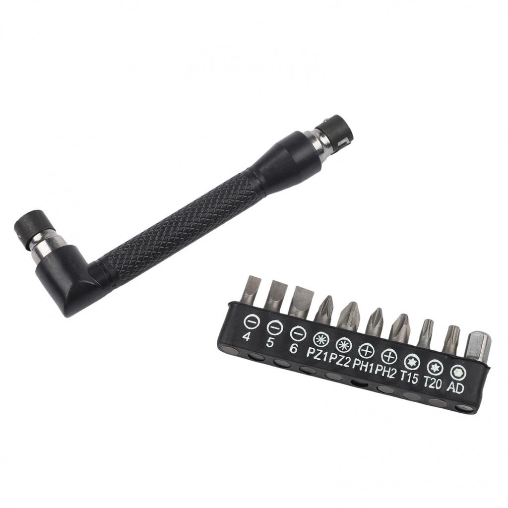 Compact L Shaped Driver Handle and For Stubby Wrench Set for Workshops