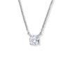 [White Gold] Basic Cubic Necklace (L)
