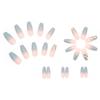 Artificial Nails Wearable Nails Long Nail Pieces Gradient Color Ice Mint Diamond Style Shiny Nail Pieces High-grade Diamond Fake Nails