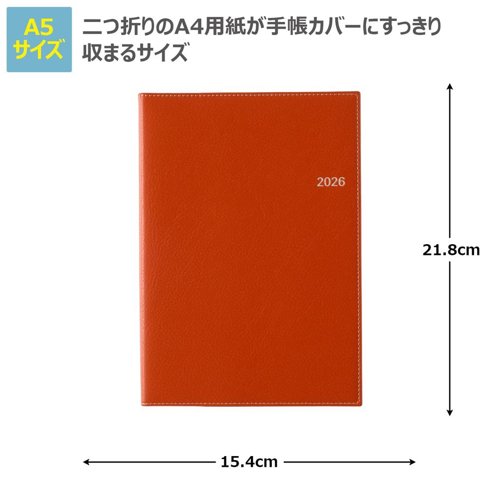 NOLTY Planner 2026 A5 Weekly Access 1 Orange 6464 December (Starts 2025)