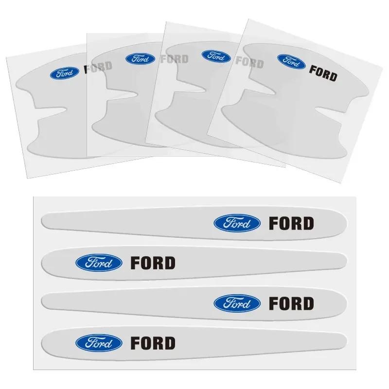 Car Door Bowl Handle Stickers for Ford RANGER Galaxy Mustang Focus Mondeo Escape Fusion Explorer Kuga 2 Transit Fiesta Ecosport FE7