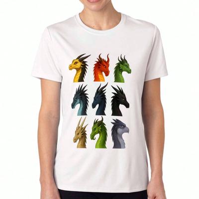 Colorful Dragon Heads Unisex's Cotton T Shirt, Premium Cotton Graphic, Durable And Longlasting, Casual And Fashionable, Vivid Dragon Art, Perfect For