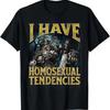 Ich habe homosexuelle Tendenzen Lustiges Hartes Skelett Meme T-Shirt
