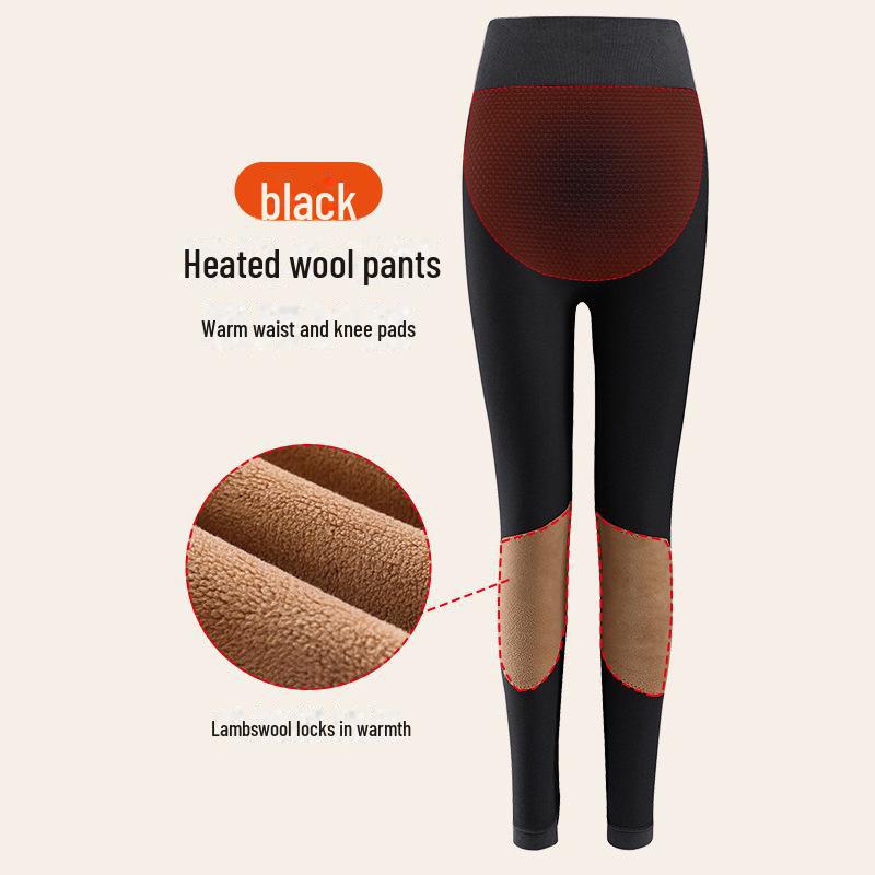 

Фирменные шерстяные леггинсы с высокой талией: Утягивающие, эластичные, теплые брюки из немецкого бархата для женщин - идеально подходят для осени и зимы. One Size [80-145 jin]