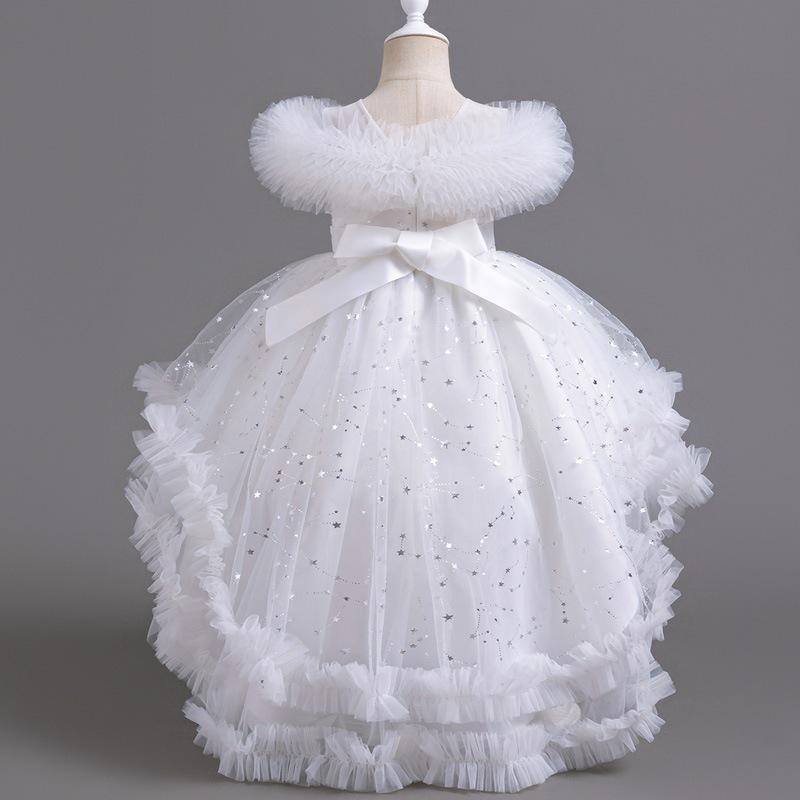 Fluffy Flower Girl's Formal Piano Princess Wedding Dress - New Children's Dress