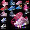 New Code Children's Single-wheel Runaway Shoes Vibrating Luminous Sole Double-wheel Colorful Light Wheel Shoes
