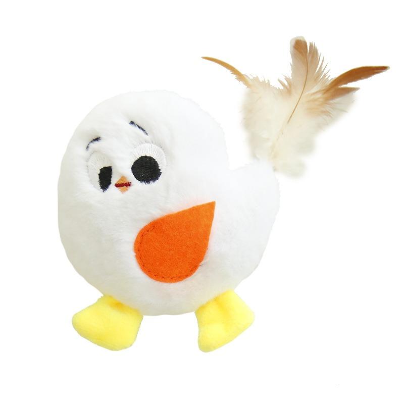 

Interactive Cat Toy Plush Catnip Training Toy Indoor Kitten Sound Chewing Toy Pet Teeth Cleaning Squeak Toy Pet Supplies жёлтый