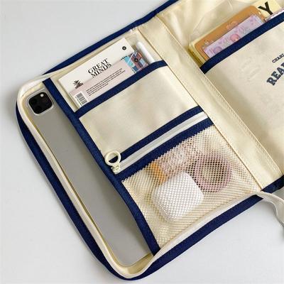 Korejská taška na iPad 11 palců Pojme klávesnici Papír velikosti A4 Taška na deník Psací potřeby Přenosná taška na tablet 10,2 palce