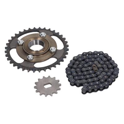 Metall Stahl 420 14 Zähne H Loch 12x17mm Ritzel 36 Zähne Kurbelgarnitur 76 Glieder Kettensatz für Fahrrad