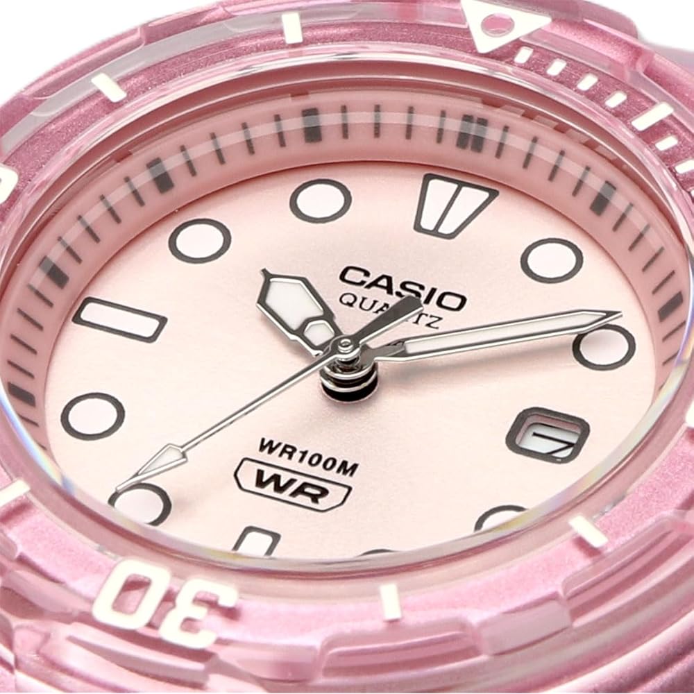 Casio LRW-200HS-4EV Analog Watch Clear Pink Women's Kids Imported Model