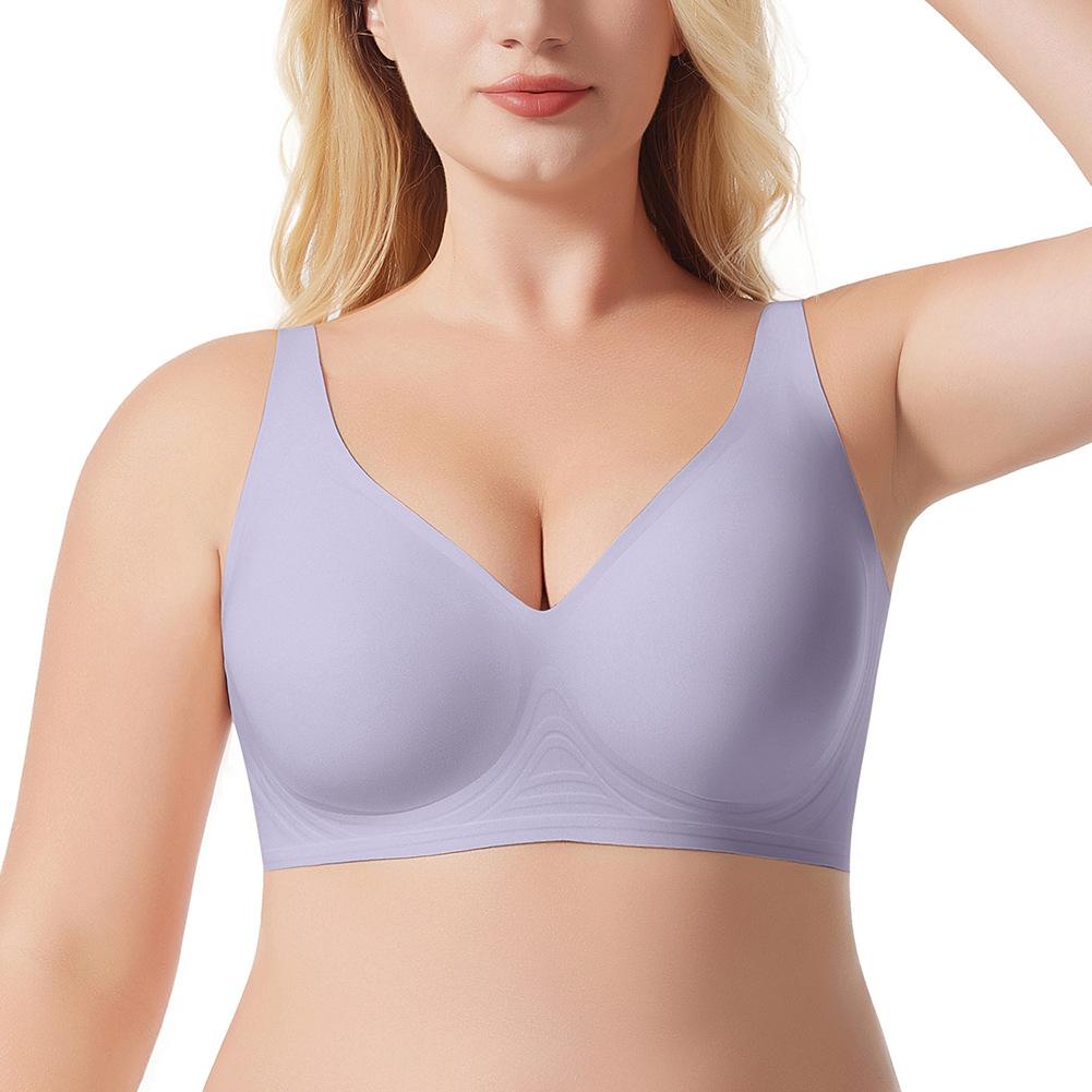 Plus Size Seamless Bra Jelly Support Push Up Comfortable Breathable No Underwire