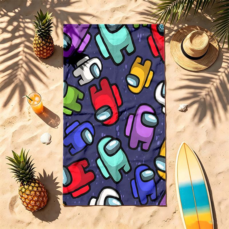 Pośród nas (14) Motyw Ręcznik plażowy Odporny na piasek Miękki i wygodny Odpowiedni na basen Kemping Joga i Nurkowanie Podróżny