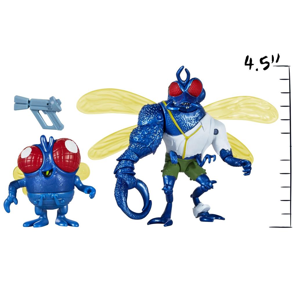 Teenage Mutant Ninja Mutant Mayhem Fly Guy and Small Fly Super Fly Action Figure Set 2 Pack Turtles -