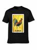 Brand Men Shirt El Gallo Chicken Shirts Mexican Rooster Loteria Card T Shirt