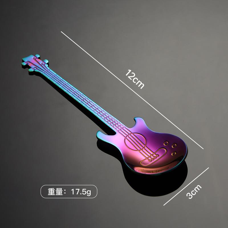 304 Stainless Steel Creative Styling Coffee Spoon Guitar Spoon Stirring Spoon Seasoning Spoon Gift Meal