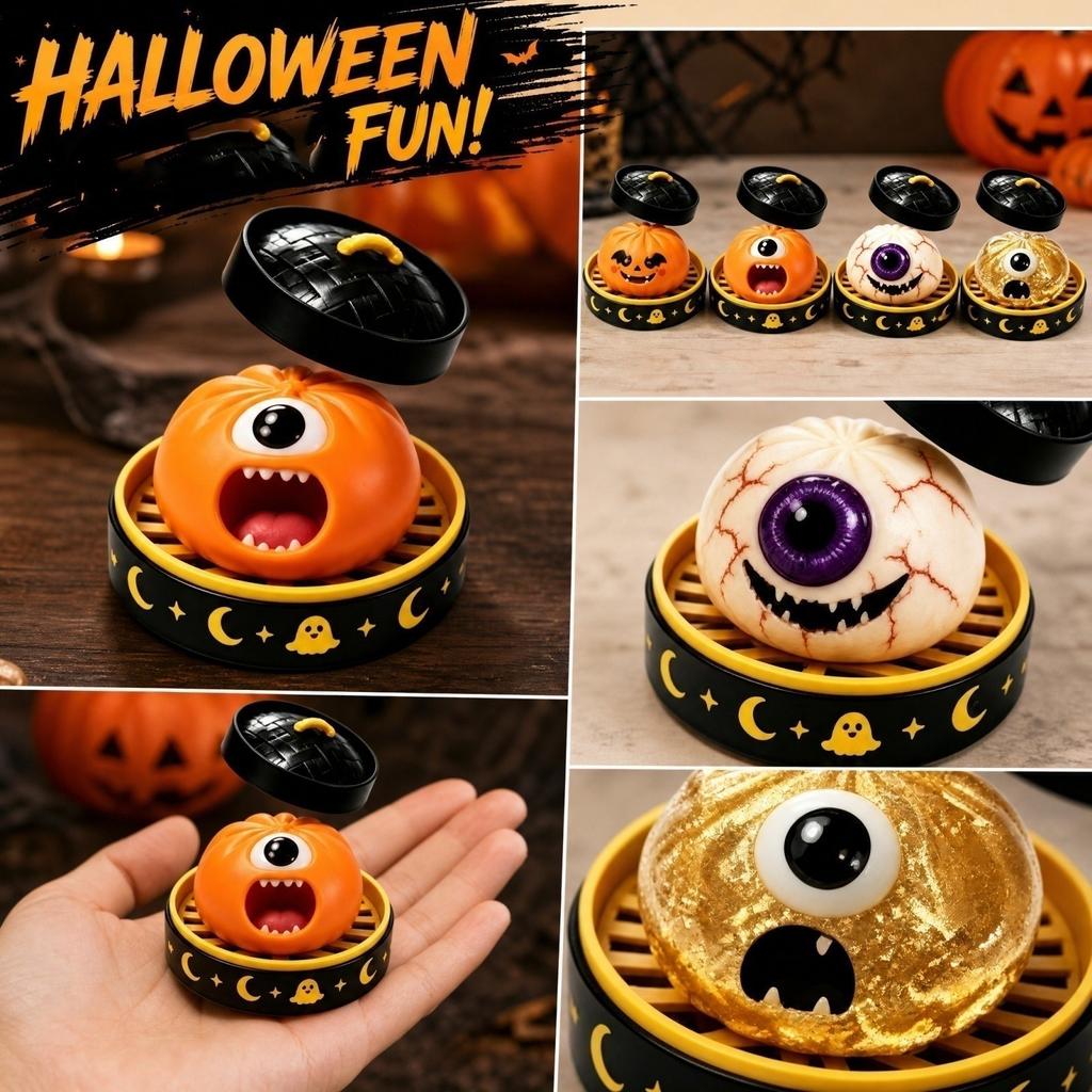 Halloween Stress Toys with Steamer Shape, 10-Pack