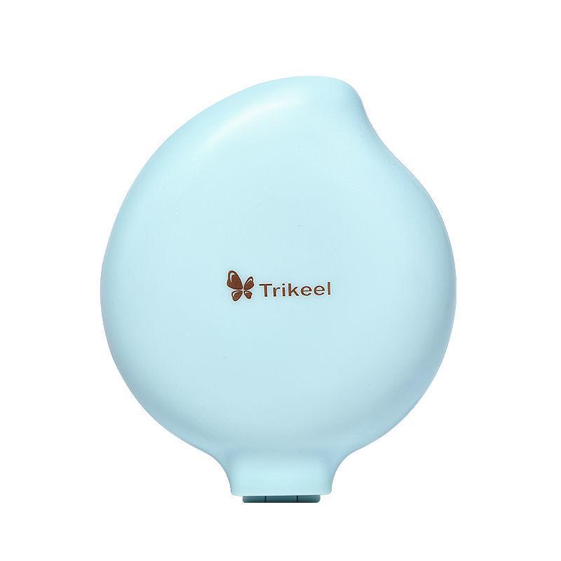 Ручная кладь, косметическая зеркальная расческа, складная двойная портативная мини-подушка для девочек, массажная расческа в форме сердца синий